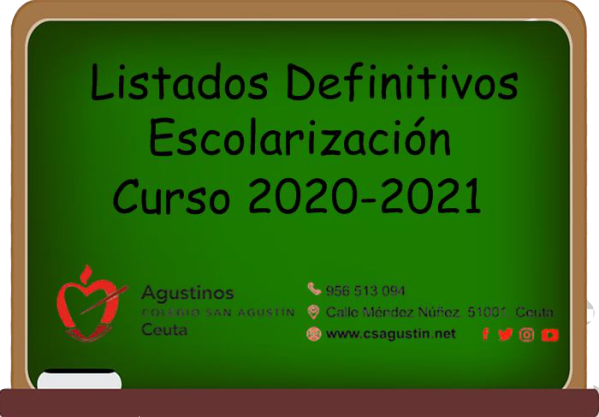 Listados Definitivos Escolarización Curso 2020-2021.