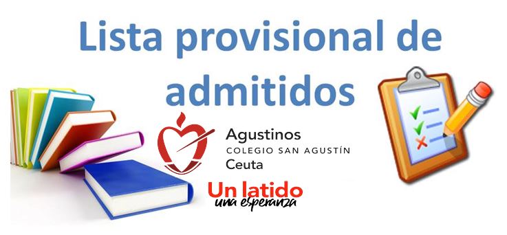 Lista Provisional de Admitidos en la Escolarización 2021-2022